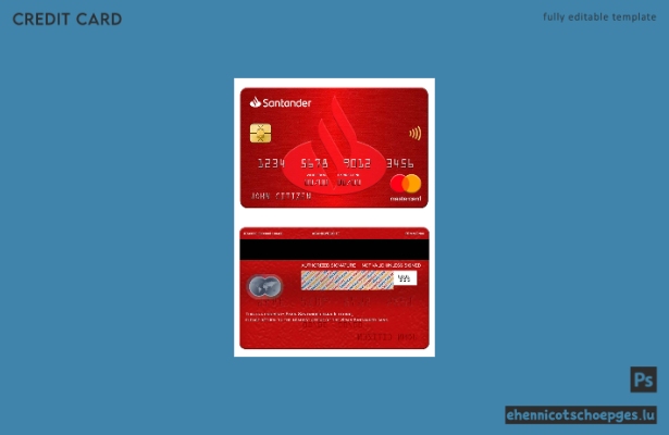 Spanien Santander Bank Mastercard Beispielvorschau